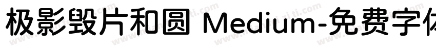 极影毁片和圆 Medium字体转换